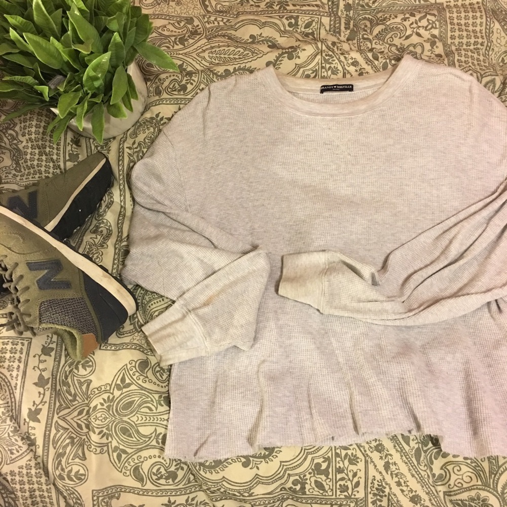 Brandy Melville Oversized Thermal Shirt